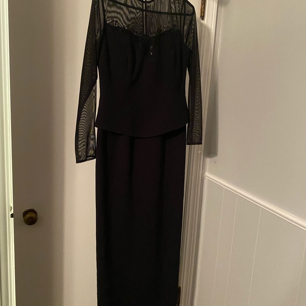 Brand: Karen Miller full link black formal dress - Size 6  top portion sheer